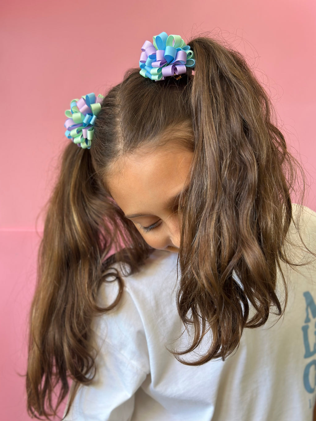 Hair pompoms clips